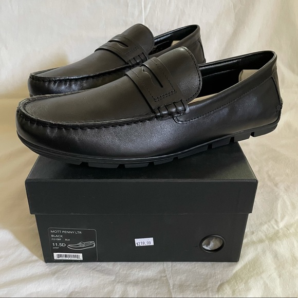 NWB COACH Mott Driver Black Leather Penny Loafer - Picture 6 of 8